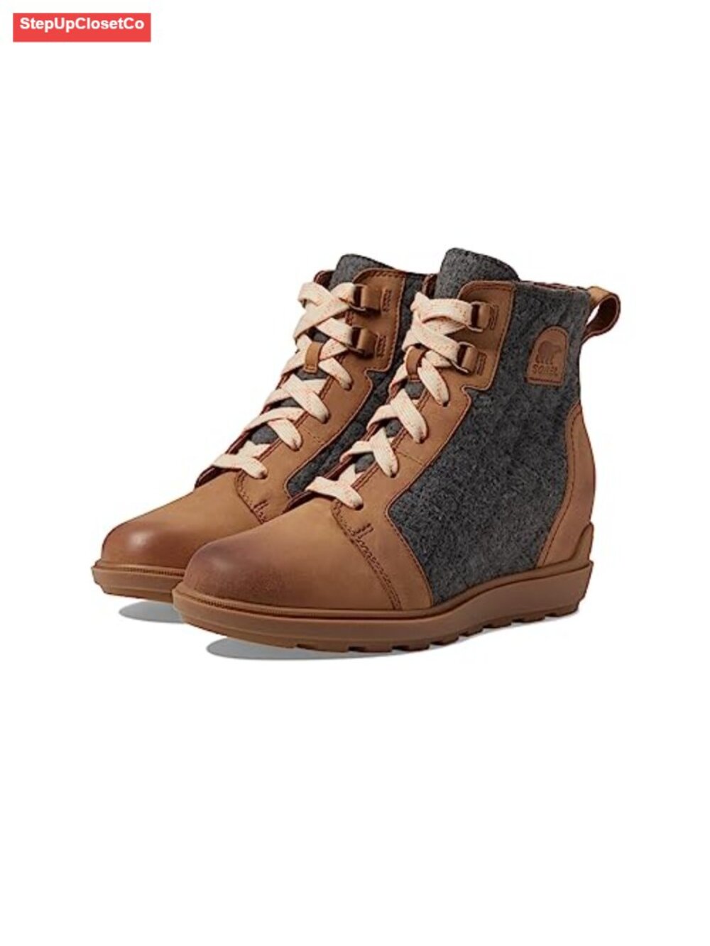 Suede Lace Up Ankle Snow Boots Faux Shearling Lined Winter
